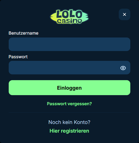 login Login-Formular mit Benutzername und Passwort